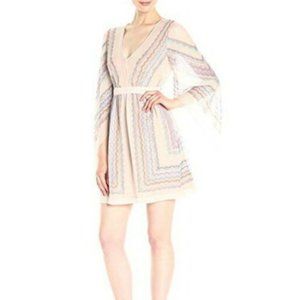 NEW BCBGMAXAZRIA JENISSA SCARF PRINT DRESS 100% Silk.  SIZE L